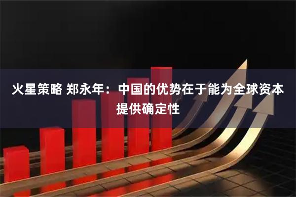 火星策略 郑永年：中国的优势在于能为全球资本提供确定性