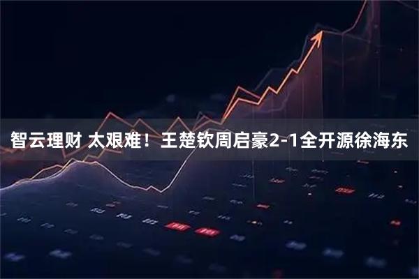 智云理财 太艰难！王楚钦周启豪2-1全开源徐海东